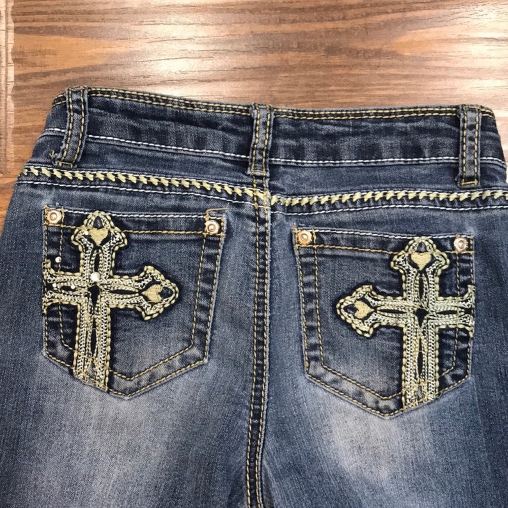 Revolution by Revolt Kids Denim Jeans with Cross Stitching
